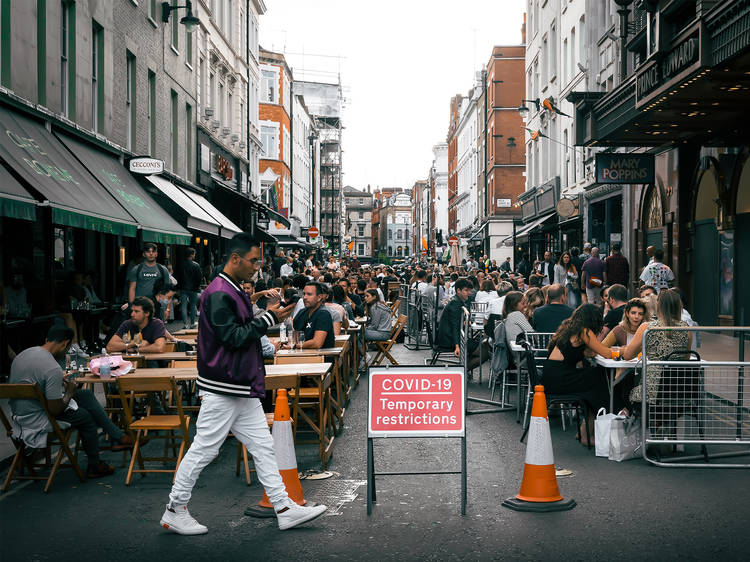 People-watch from the pavements of Soho