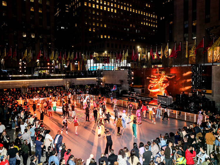 Roller skate at Rockefeller Center