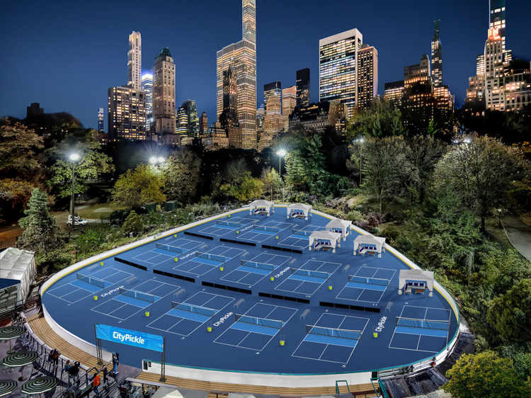 Play pickleball in Central Park