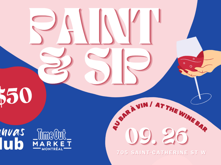 It's a paint and sip party—wine and charcuterie included!